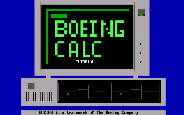 Boeing Calc - Tutorial